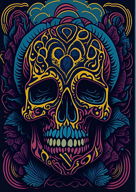 Psychedelic Skull Odyssey