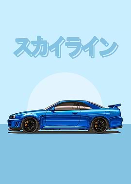 Skyline GTR R34 JDM side