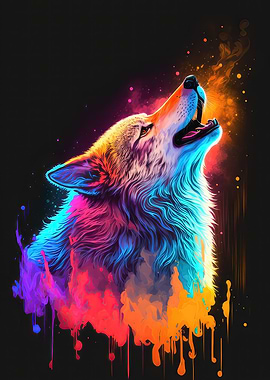 Colorful Wolf