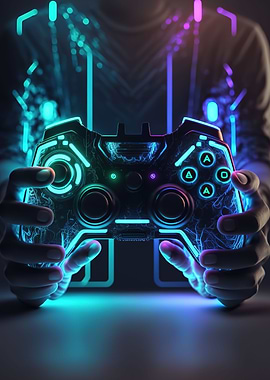 gaming neon art