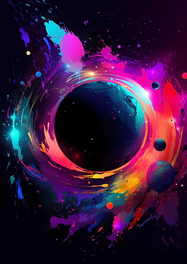 Psychedelic planets galaxy