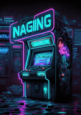 gaming neon art