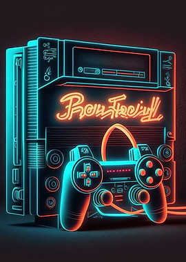 gaming neon art