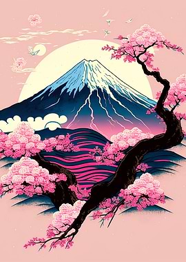 Cherry Blossom Landscape