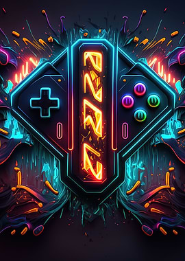 gaming neon art