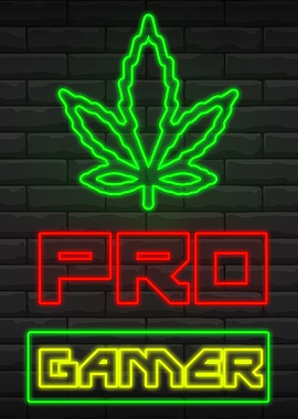 Gaming Gamer Poster Neon