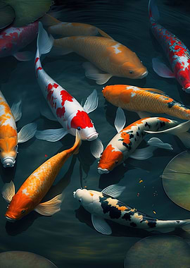 Beautiful Goldfish swimmin