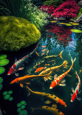 Beautiful Goldfish swimmin