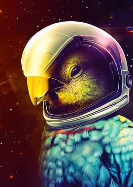 Bird Astronaut Vector 2