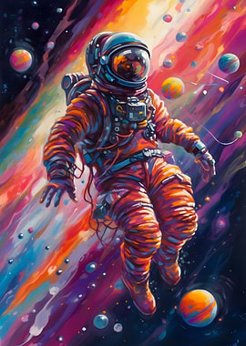 Astronut colorful paint 2