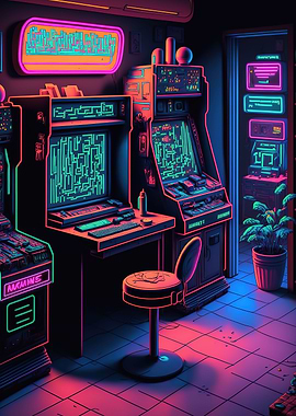 gaming neon art