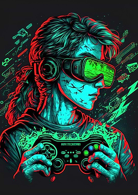 gaming neon art