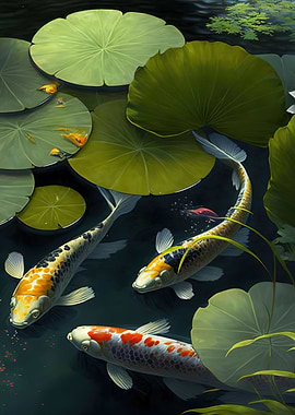 Beautiful Goldfish swimmin