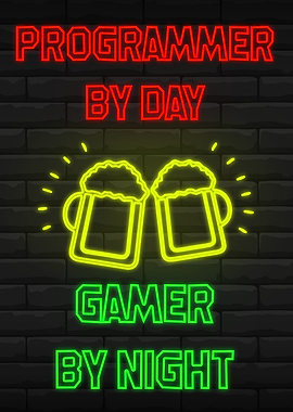 Gaming Gamer Poster Neon