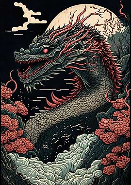 Dragon Ukiyo e Japan China