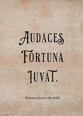 Latin Quote Fortune Favors