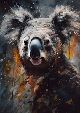Oil Koala Portrait