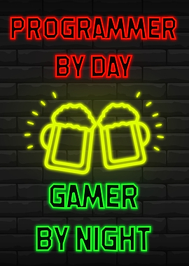 Gaming Gamer Poster Neon