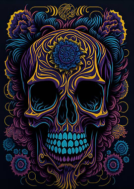 Psychedelic Skull Odyssey