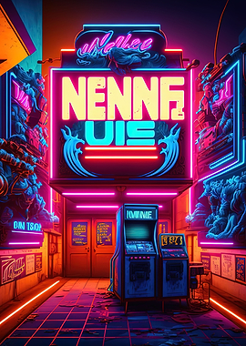 gaming neon art