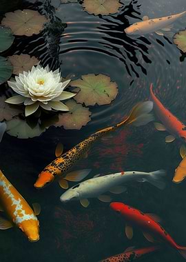 Beautiful Goldfish swimmin
