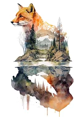 Fox watercolors 2