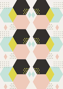 Abstract Hexagones