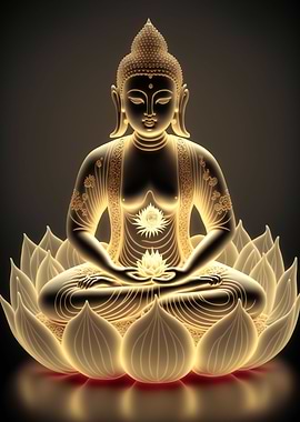 Buddha Beside Lotus