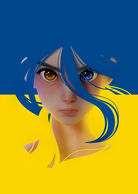 Anime Ukraine Flag War