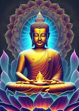 Buddha Beside Lotus
