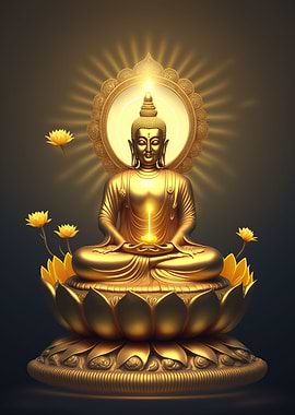 Buddha Beside Lotus