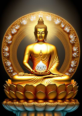 Buddha Beside Lotus