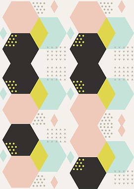 Abstract Hexagones