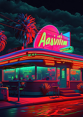 Outdoor Bar Beach Neon