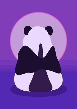 Neon Panda Sunset