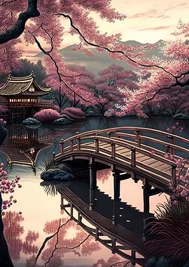 Cherry Blossom Japan Art