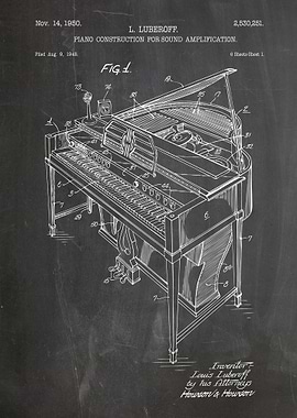 piano patent 1950