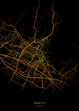 Prato City Map Gold
