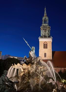 Neptune Fountain In Berlin