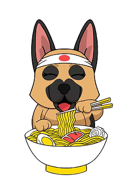 German Shepherd Ramen