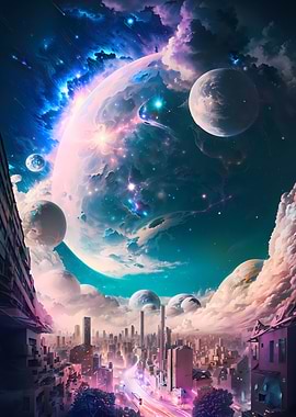 Cloud City Planet Space