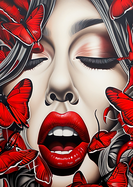 red butterfly fashion