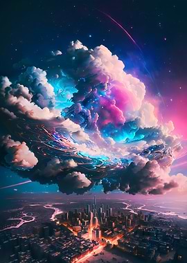 Space Cloud Cityscape