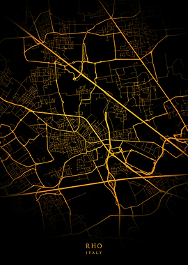Rho City Map Gold