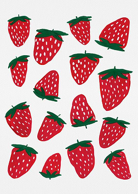 Summer strawberries red