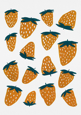 Summer strawberries orange