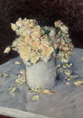 Yellow Roses in a Vase