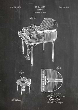 Piano patent 1937