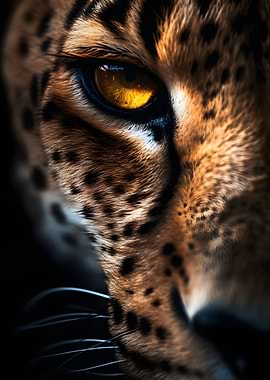 Striking Cheetah Eye Macro