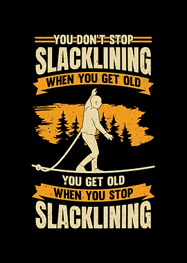 Slacklining Old Man